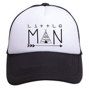 Tiny Trucker Co. Little Man Black White Teepee Hat